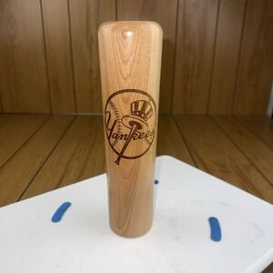 New York Yankees Dugout Mug Wooden Baseball Bat Wood Drink Cup MLB 10"